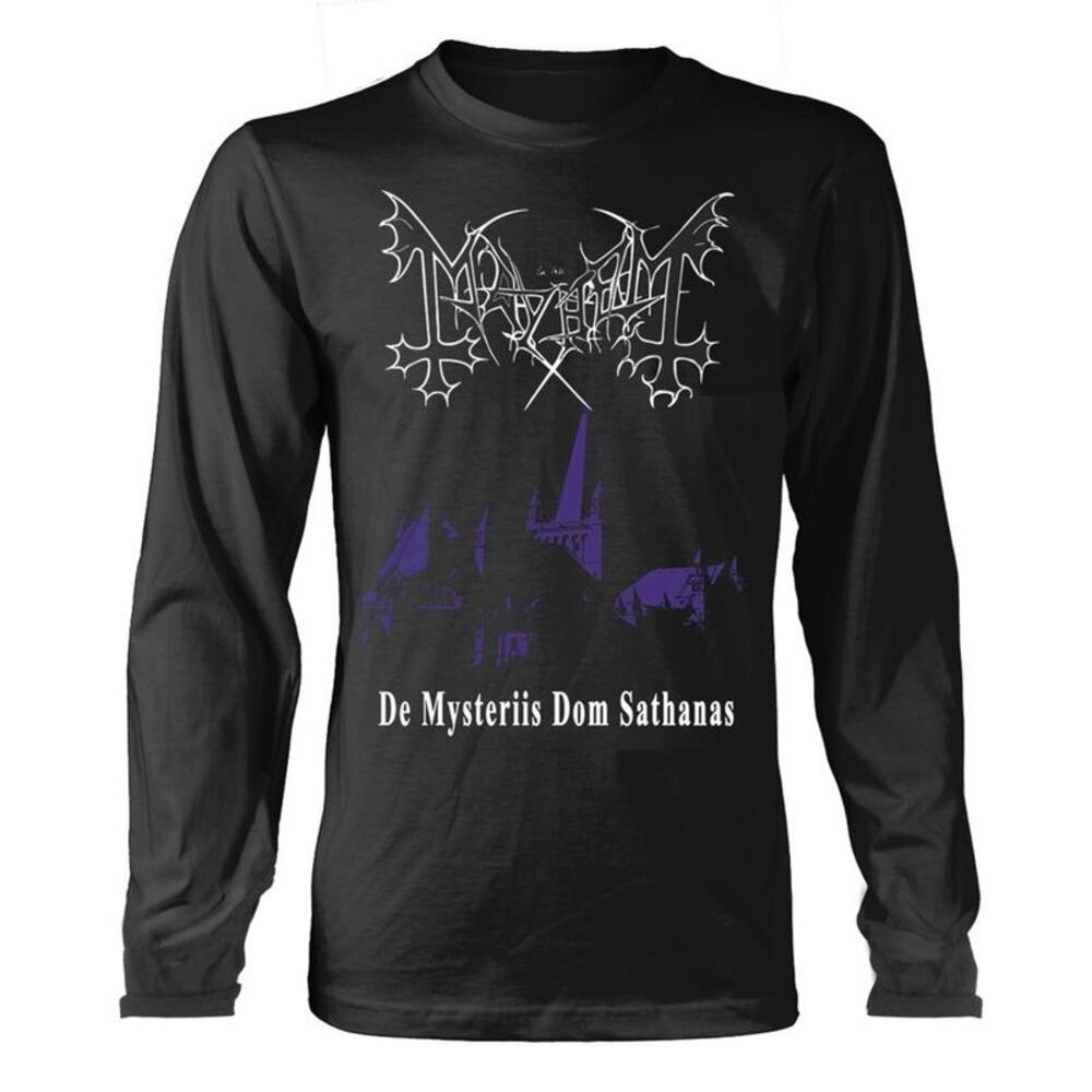 Mayhem Unisex Adult De Mysteriis Dom Sathanas Long-Sleeved T-Shirt / Black